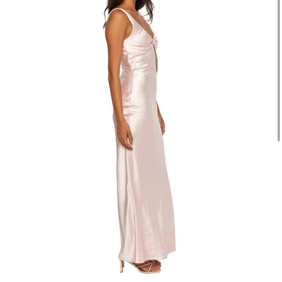 NWT Light pink Satin Beginning Boutique Attina Maxi Dress - Picture 2 of 3